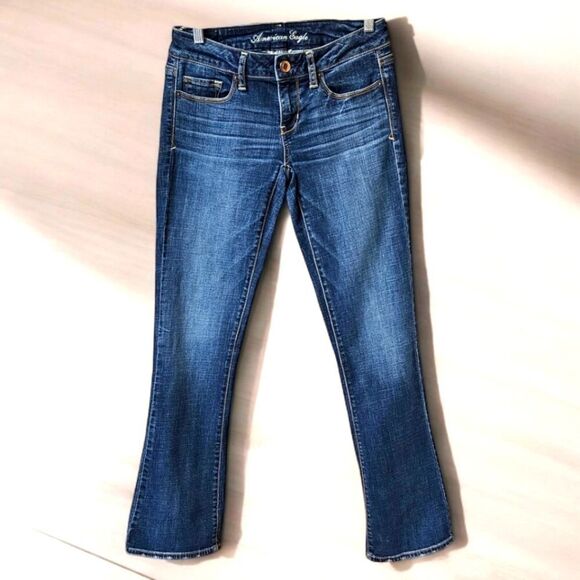 AMERICAN EAGLE Skinny Kick Low Rise Jeans Size 4 - Picture 1 of 13